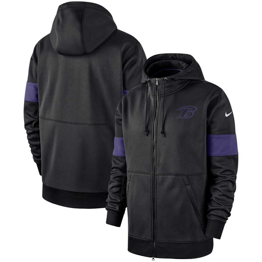 Baltimore Ravens Nike Sideline Performance Full Zip Hoodie Black,We sell and wholesale Baltimore Ravens Nike Sideline Performance Full Zip Hoodie Black on line form chian!